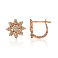 Pendientes en oro con Diamante rosa de Francia de Argyle SI1