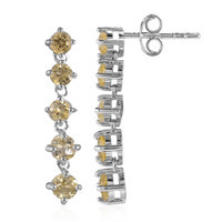 Pendientes en plata con Citrino