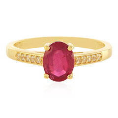 Anillo en plata con Rubí de Madagascar
