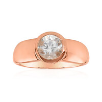 Anillo en oro con Danburita rosa de México