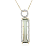 Collar en plata con Amatista verde