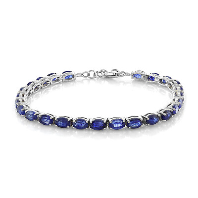 Brazalete en plata con Zafiro azul de Madagascar