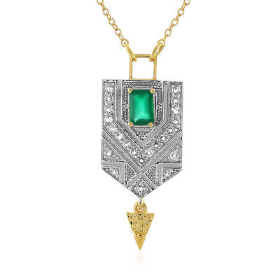 Collar en plata con Ónix verde