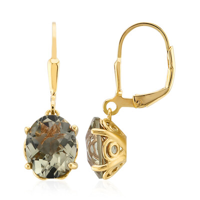 Pendientes en plata con Amatista verde