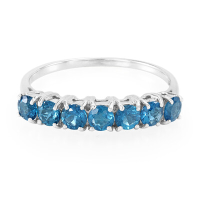 Anillo en plata con Apatita azul rey