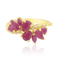 Anillo en plata con Rubí