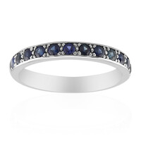 Anillo en plata con Zafiro azul
