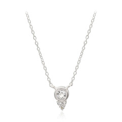 Collar en plata con Topacio blanco
