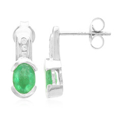 Pendientes en plata con Esmeralda de Bahía