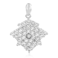 Colgante en plata con Topacio blanco
