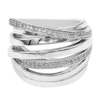 Anillo en plata con Topacio blanco