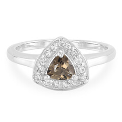 Anillo en plata con Cuarzo ahumado