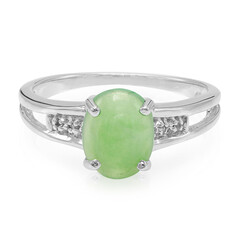 Anillo en plata con Crisoprasa imperial