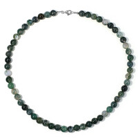 Collar en plata con Ágata de musgo