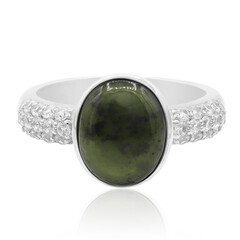 Anillo en plata con Jadéite Noire