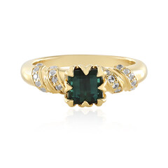 Anillo en plata con Turmalina verde Benedito(Adela Silber)