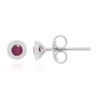Pendientes en plata con Rubí de Birmania