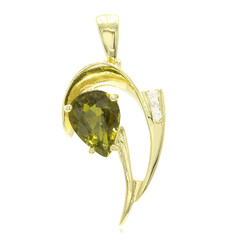 Colgante en plata con Turmalina cuprífera