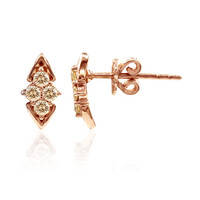 Pendientes en oro con Diamante rosa de Francia de Argyle SI1