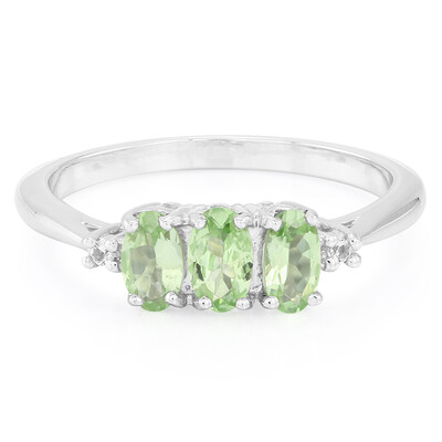 Anillo en plata con Granate verde menta de Merelani