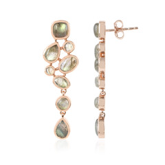 Pendientes en plata con Labradorita verde de Maniry (KM by Juwelo)