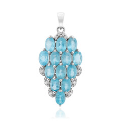 Colgante en plata con Apatita azul