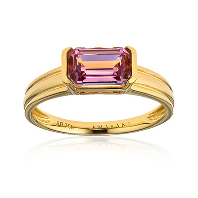 Anillo en oro con Diáspora rosa (AMAYANI)