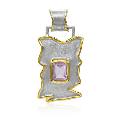 Colgante en plata con Amatista Rosa de Francia (MONOSONO COLLECTION)