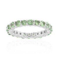 Anillo en plata con Tsavorita de Tanzania