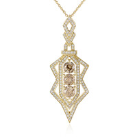 Collar en oro con Diamante champán I2 (de Melo)
