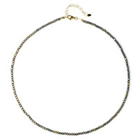 Collar en plata con Hematitas verdes místicas