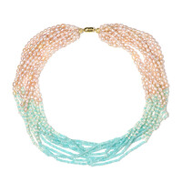Collar en plata con Amazonita (Riya)