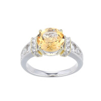 Anillo en plata con Citrino (Adela Silber)