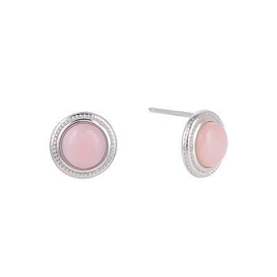 Pendientes en plata con Ópalo piel de ángel