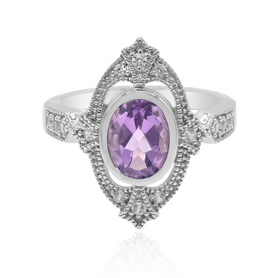 Anillo en plata con Amatista