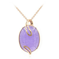 Collar en plata con Lavanda jadeíta