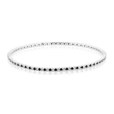 Brazalete en plata con Espinela negra