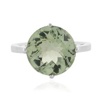 Anillo en plata con Amatista verde