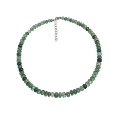 Collar en plata con Cuarzo fresa verde