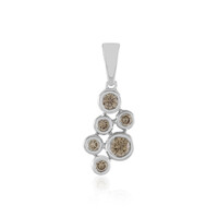 Colgante en oro con Diamante champán VS1