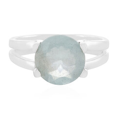 Anillo en plata con Aguamarina