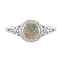 Anillo en plata con Labradorita