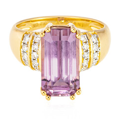 Anillo en oro con Diáspora rosa (AMAYANI)