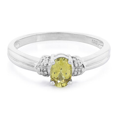 Anillo en plata con Crisoberilo de Brasil