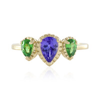 Anillo en oro con Tanzanita