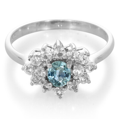 Anillo en plata con Zafiro verde