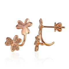 Pendientes en oro con Diamante rosa de Francia de Argyle SI1