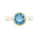 Anillo en oro con Topacio azul suizo (de Melo)