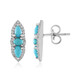 Pendientes en plata con Turquesa bella durmiente