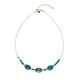 Collar en acero inoxidable con Turquesa